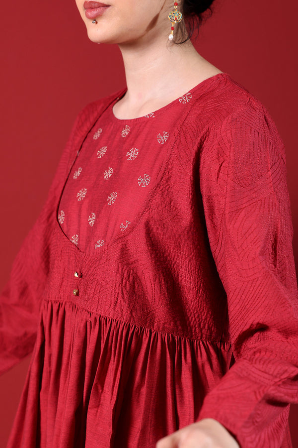 Weave Story Anarkali 3-Piece Set