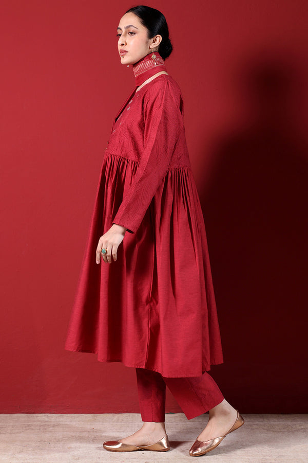 Weave Story Anarkali 3-Piece Set