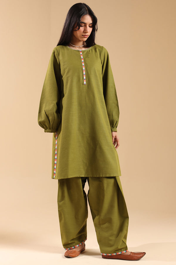 Embroidered Damask Duo-Set