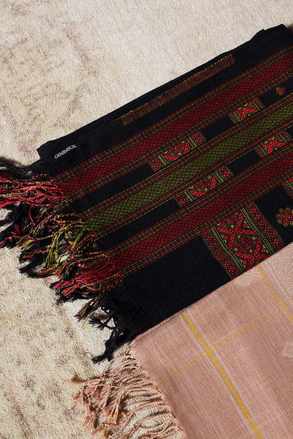 Tribal Stitch Jacquard Shawl