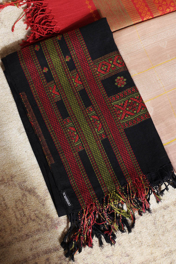 Tribal Stitch Jacquard Shawl