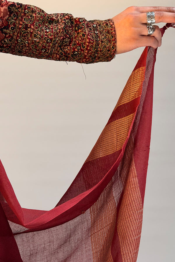 Ajrak Rangkaar 3-Piece Ensemble