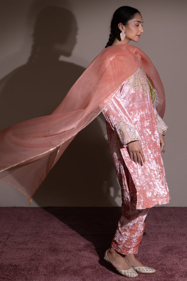 Resham-e-Khaas Velvet 3-Piece Set