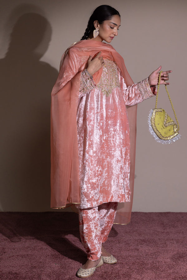 Resham-e-Khaas Velvet 3-Piece Set