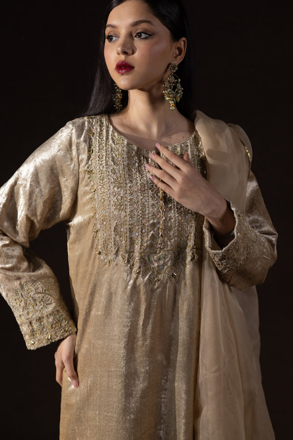 Resham-e-Khaas Velvet 3-Piece Set