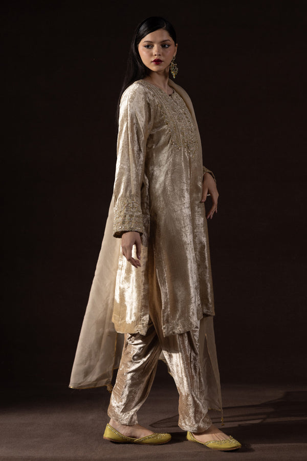Resham-e-Khaas Velvet 3-Piece Set