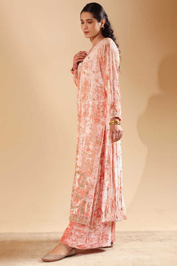 Embroidered Velvet Noir Set