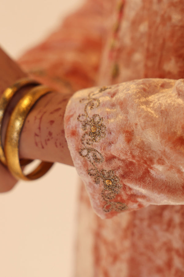 Embroidered Velvet Noir Set