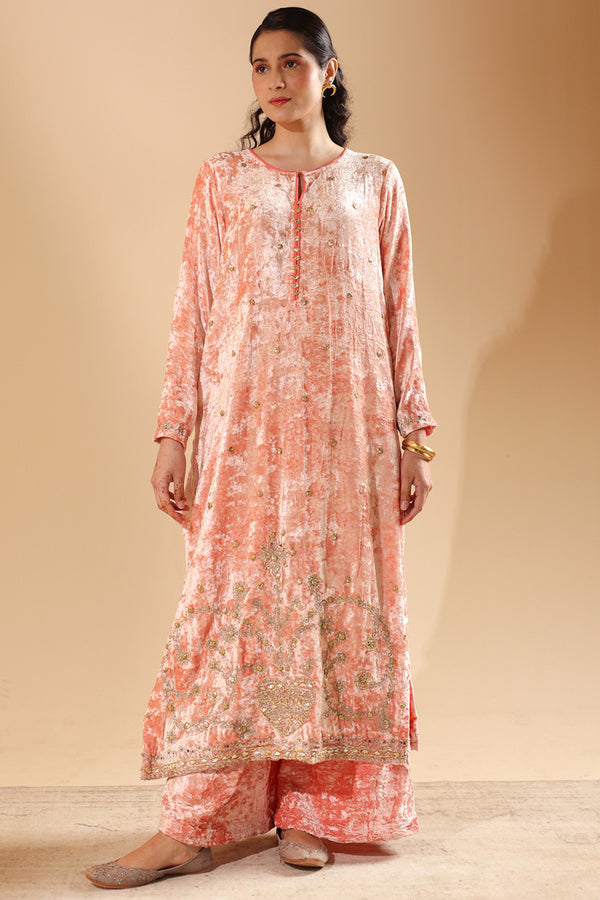 Embroidered Velvet Noir Set