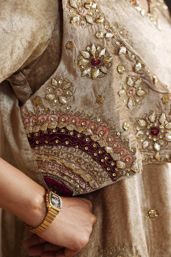 Gilded Velvet Bahaar Koti Ensemble