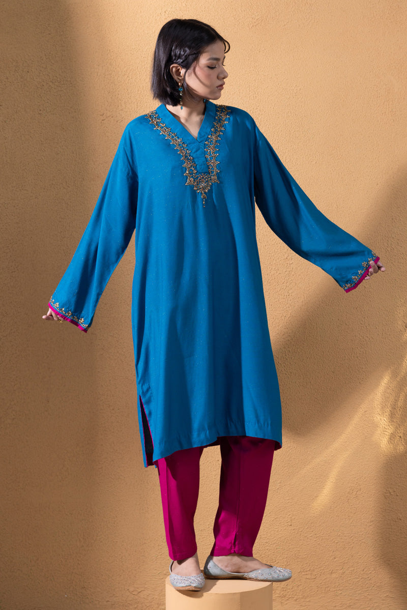 Zari Nur Embroidered Set