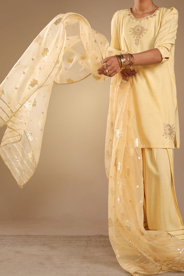 Gilded Polki Embroidered Set