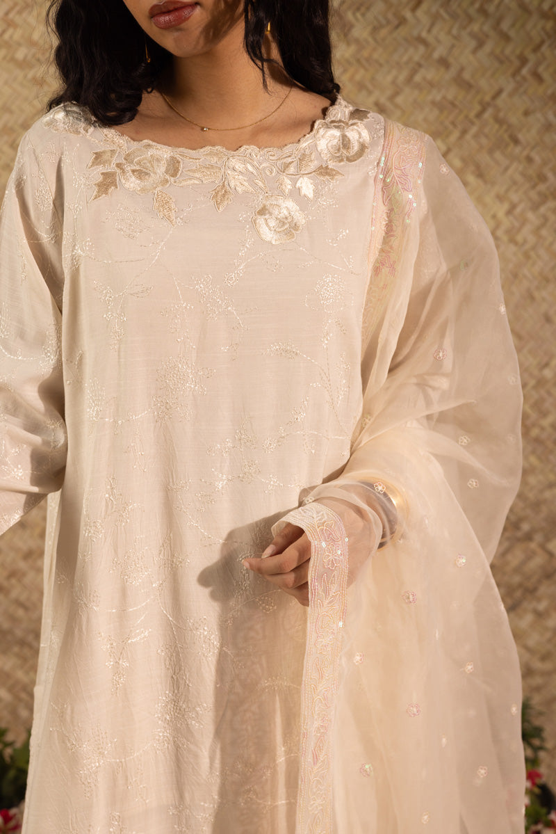 Pure Blossom Embroidered Suit