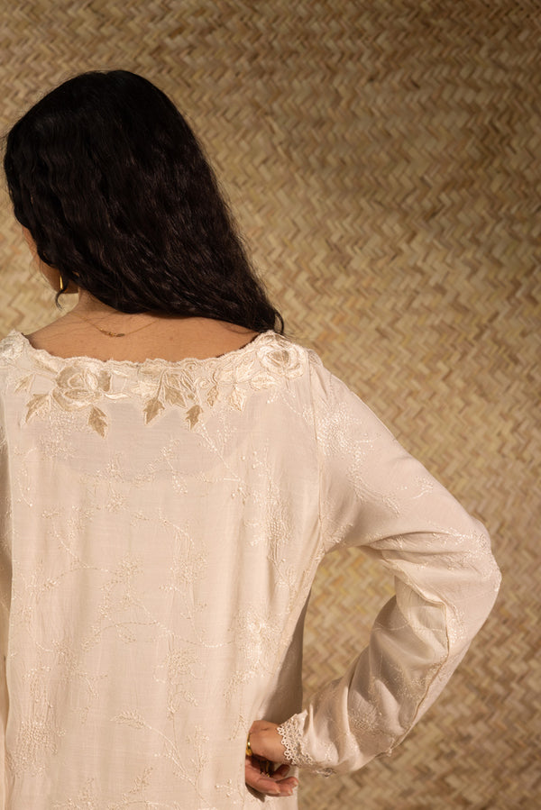 Pure Blossom Embroidered Suit