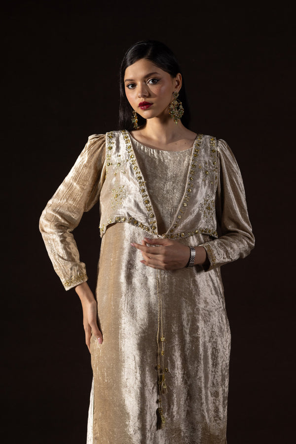 Rich Velvet Embroidered Koti