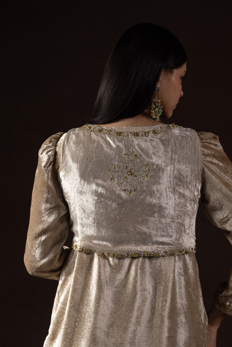 Rich Velvet Embroidered Koti