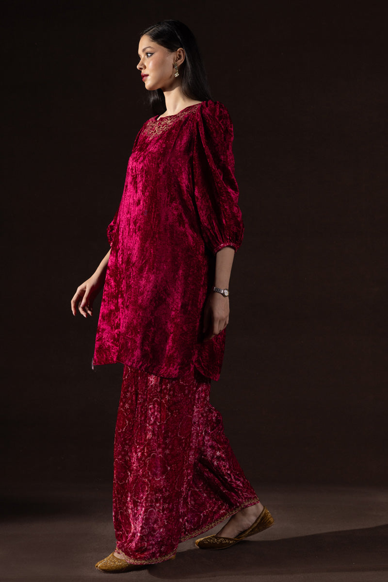 Crimson Velvet Farshi Set
