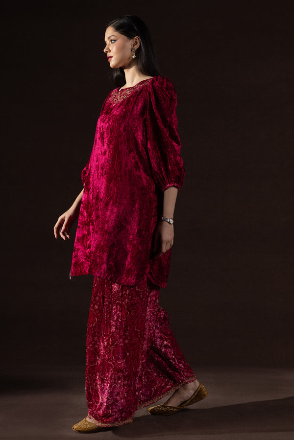 Crimson Velvet Farshi Set
