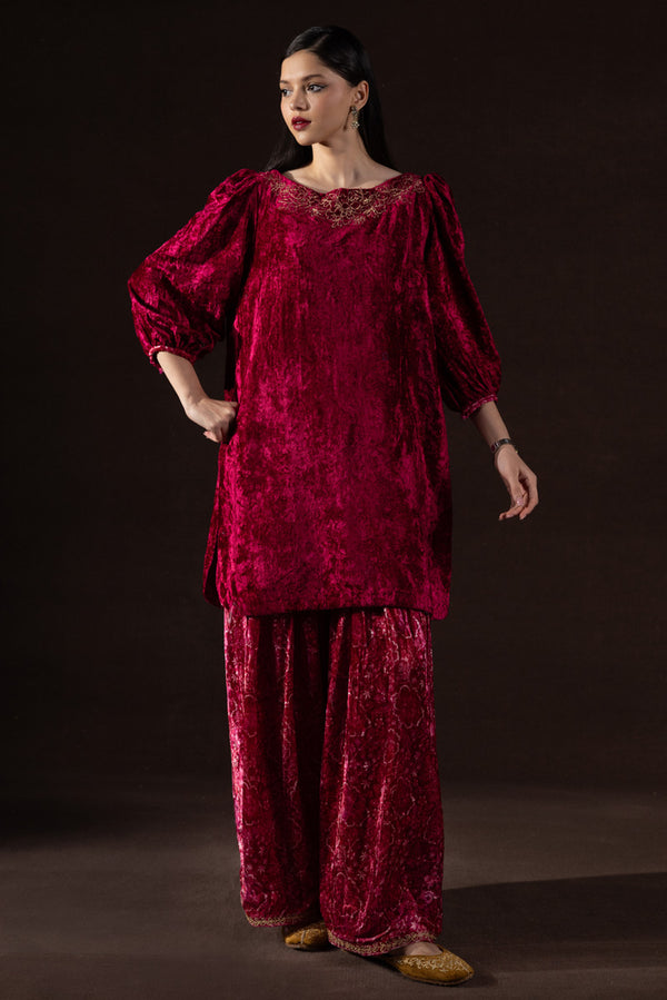 Crimson Velvet Farshi Set