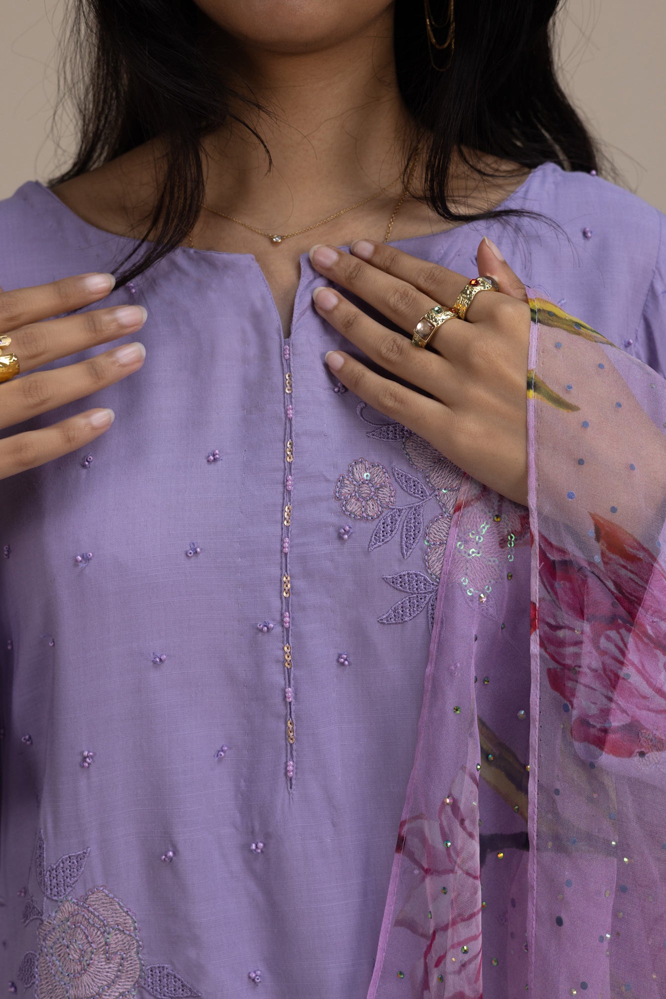 Moonlit Embroidered 3-Piece Suit