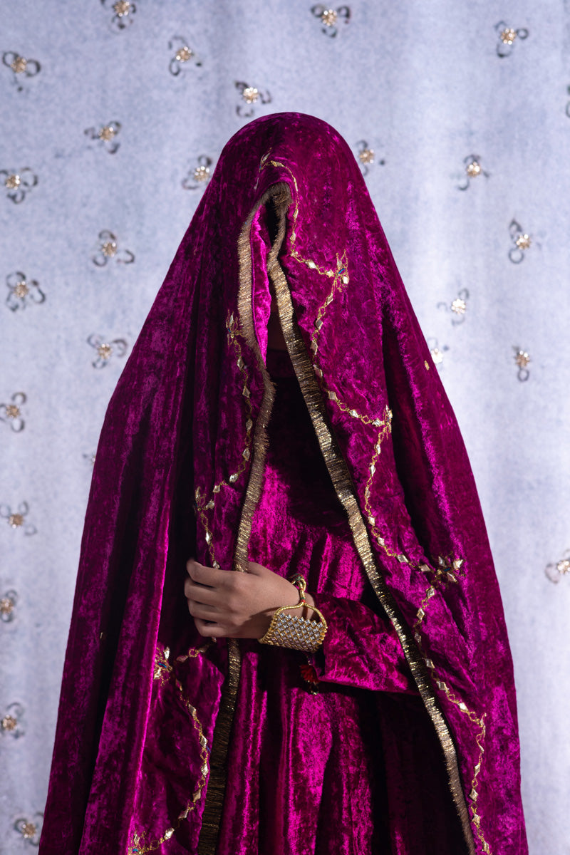 Rani Bahaar Velvet Shawl