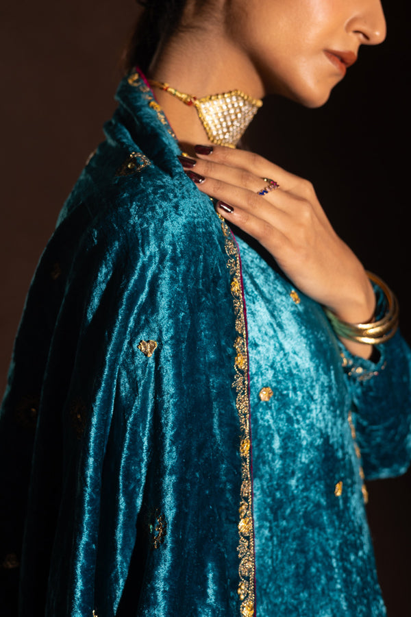 Regal Velvet Drape Shawl