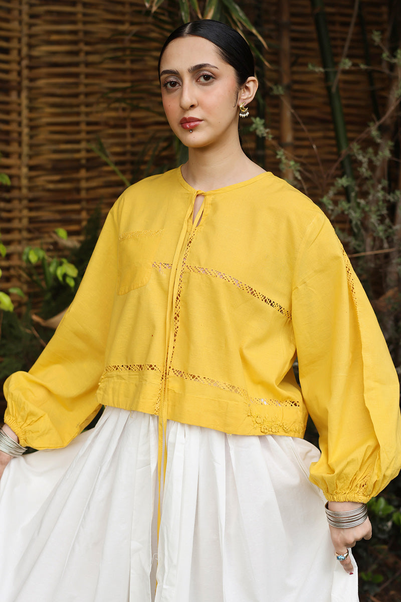 Floral-Knot Motia Top