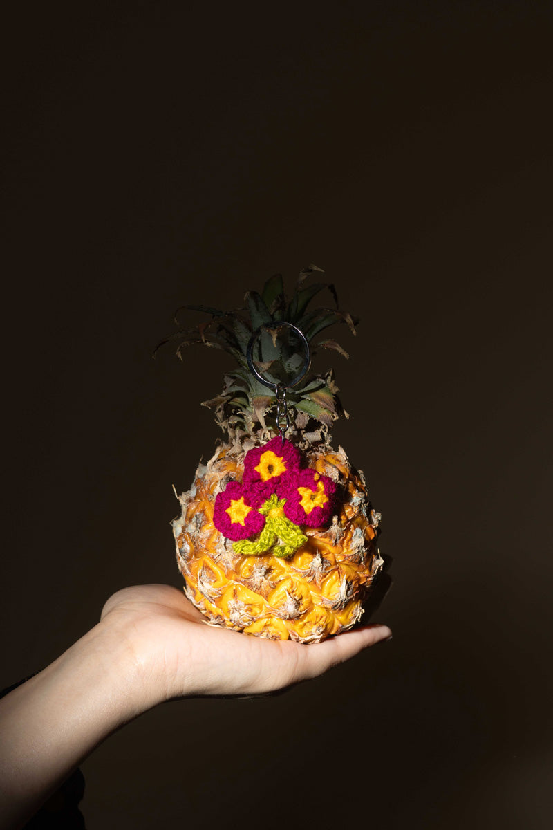 Crochet Flower Keychain