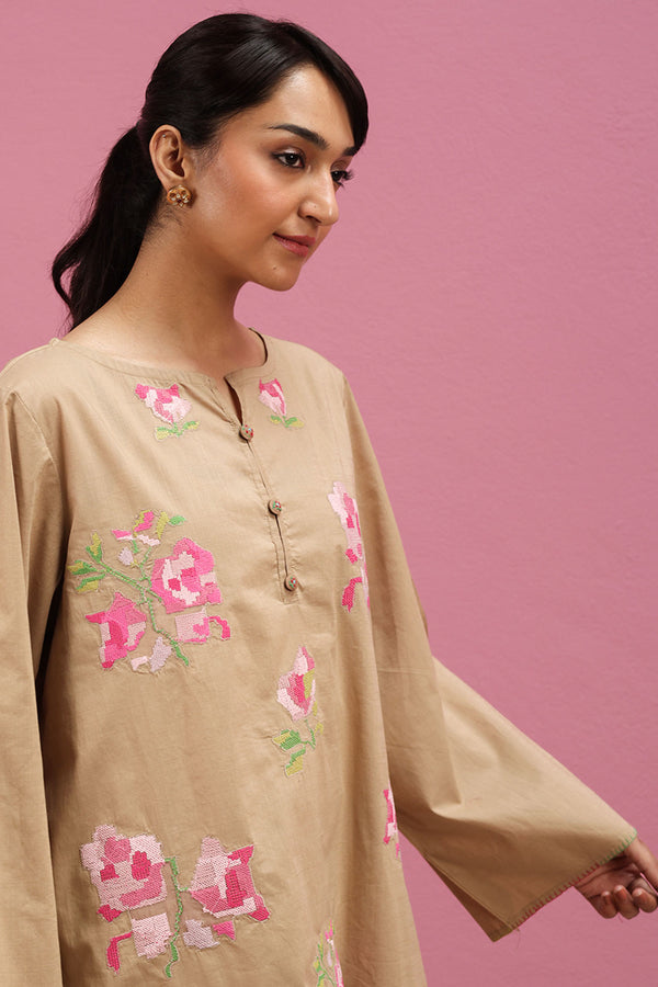 Hand Embroidered Floral Co-Ord Set