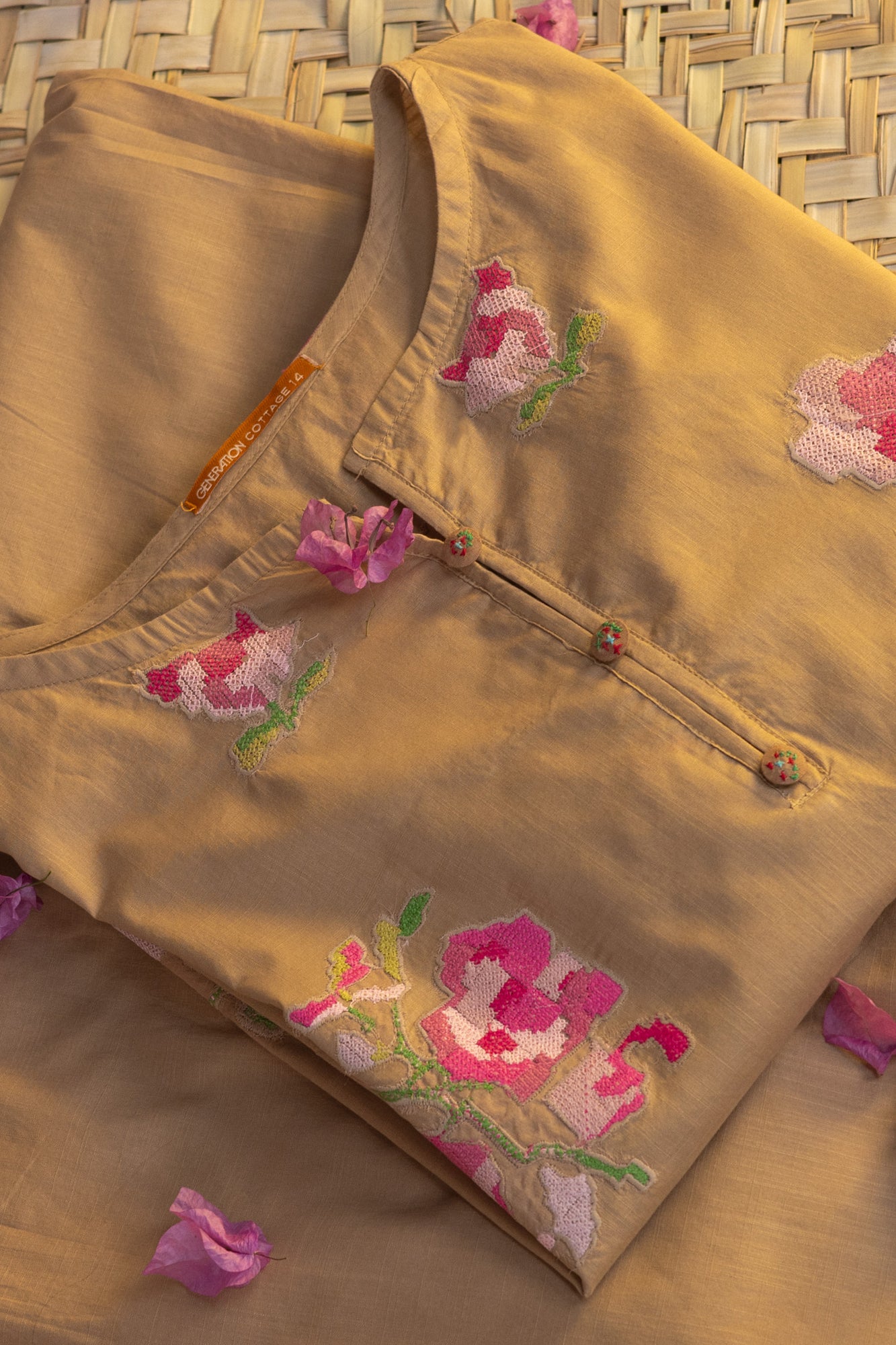 Hand Embroidered Floral Co-Ord Set