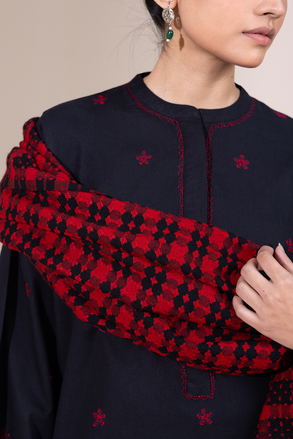 N K R Embroidered Set