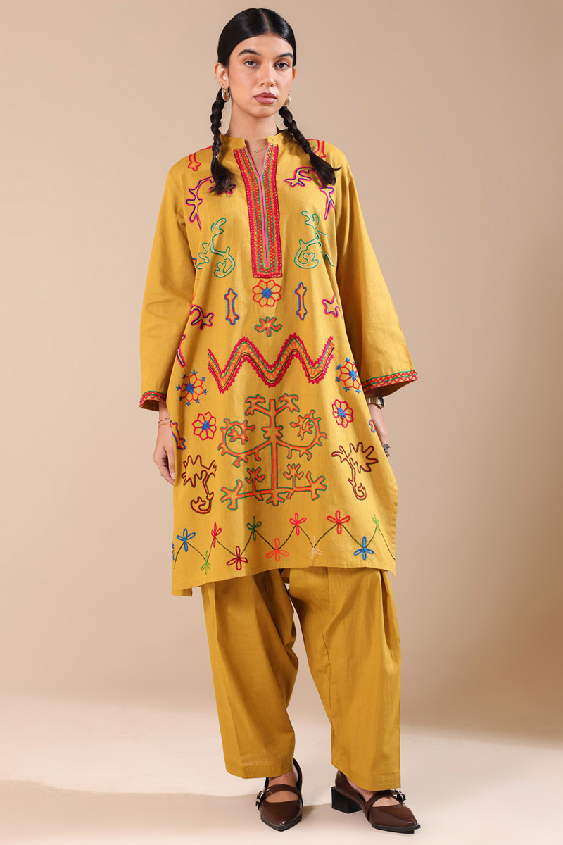 Hand-Embroidered N K R Style Set