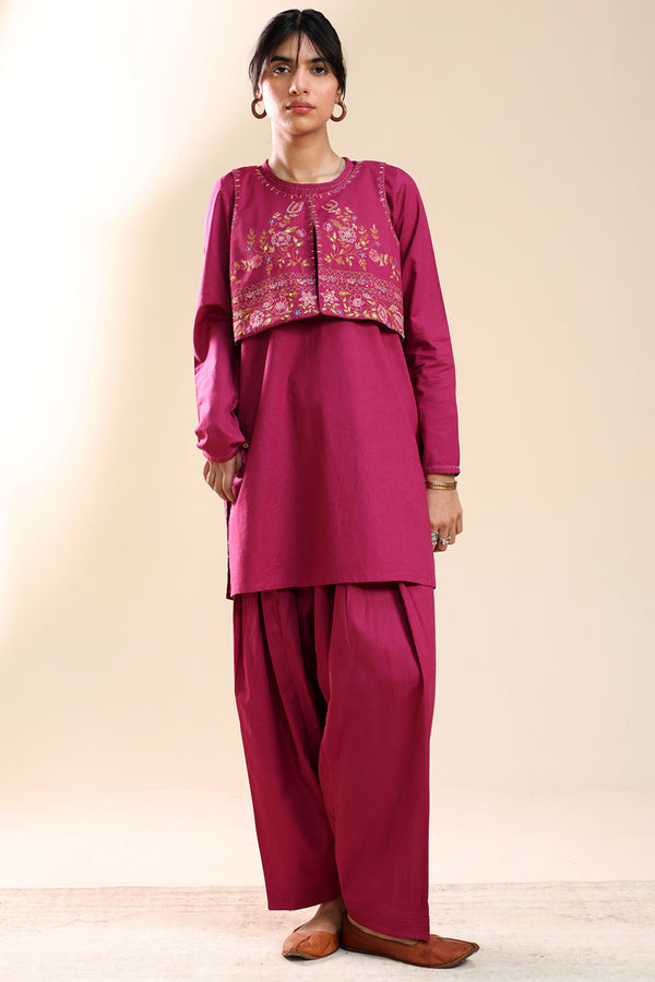 Hand-Embroidered 3-Piece Koti Set