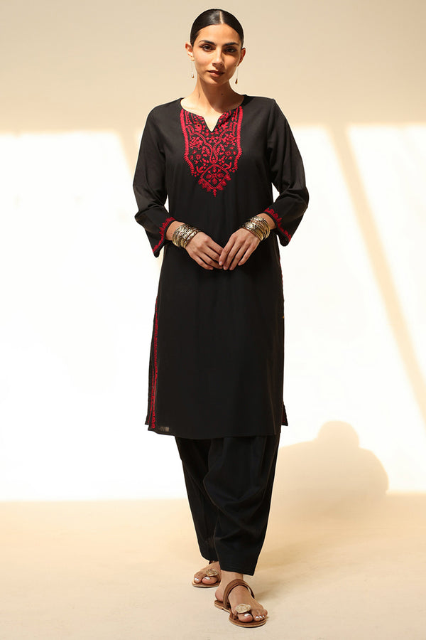 N K R Embroidered Set