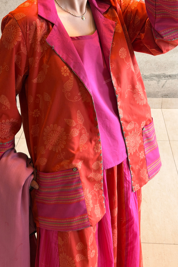 Jacquard Weave Skirt 3-Piece Set