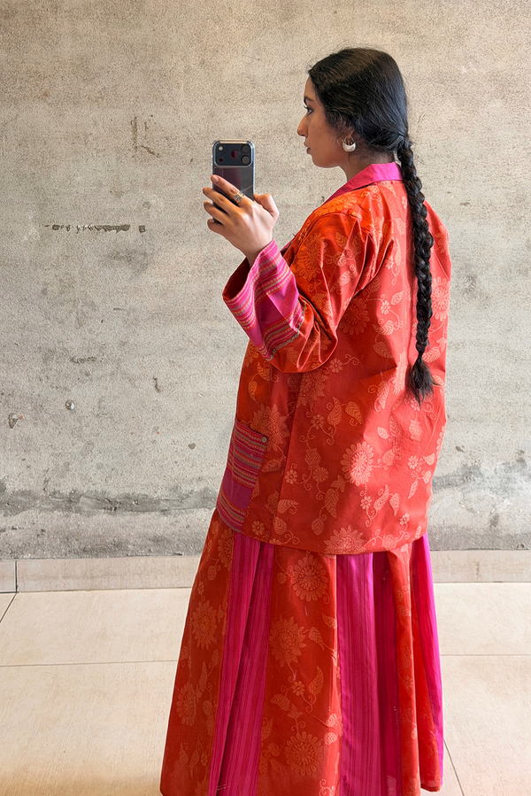 Jacquard Weave Skirt 3-Piece Set