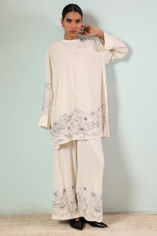 Monochrome Embroidered Edit Set