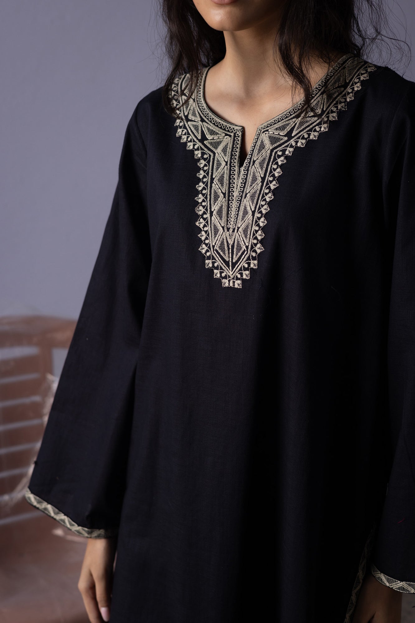 Midnight Embroidered Duo-Set