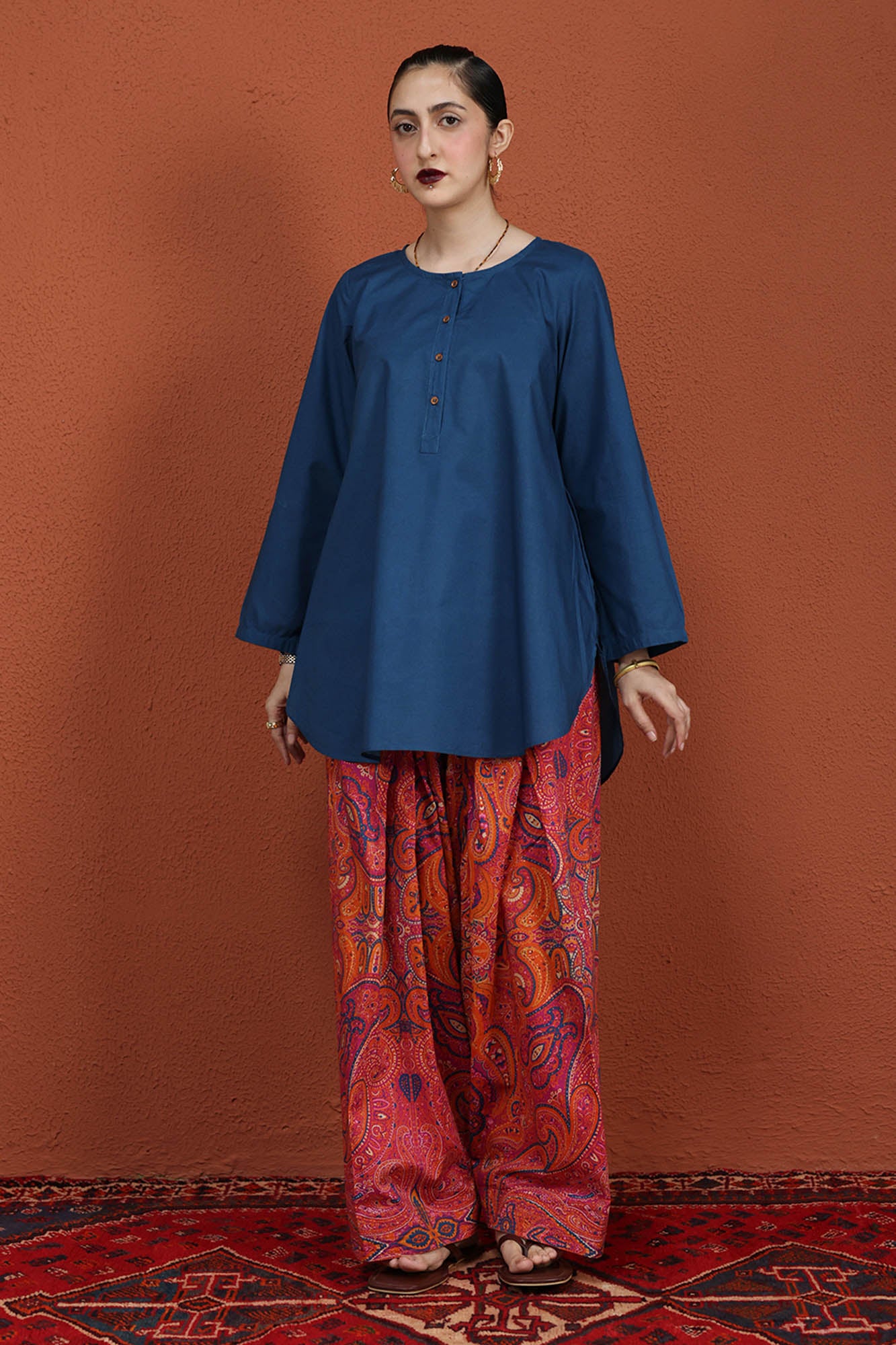 Pine Printed Farshi Set
