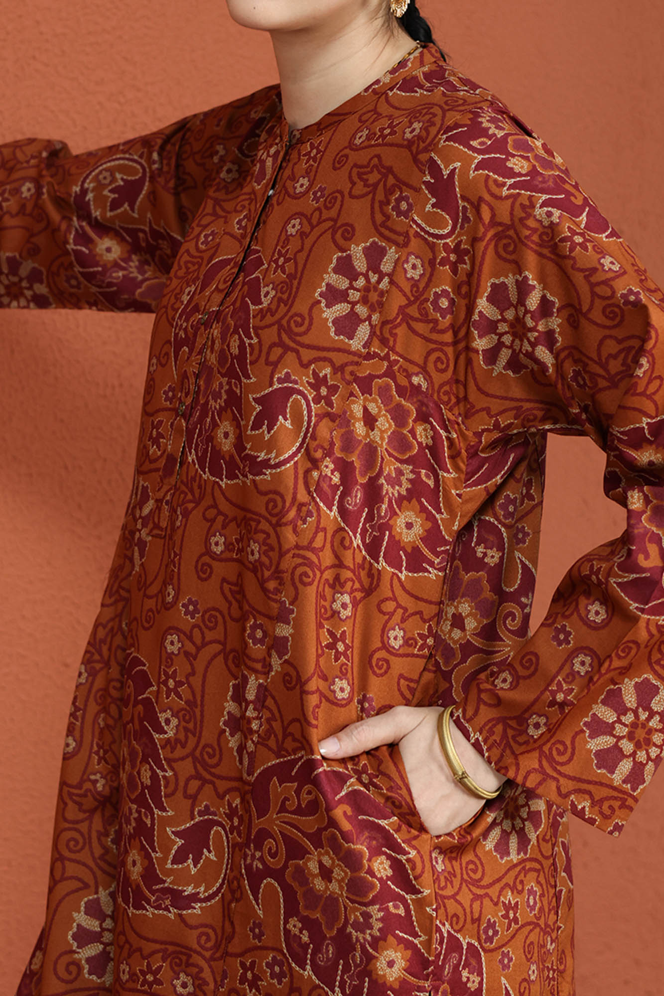 Burnt Bloom Printed Kurta