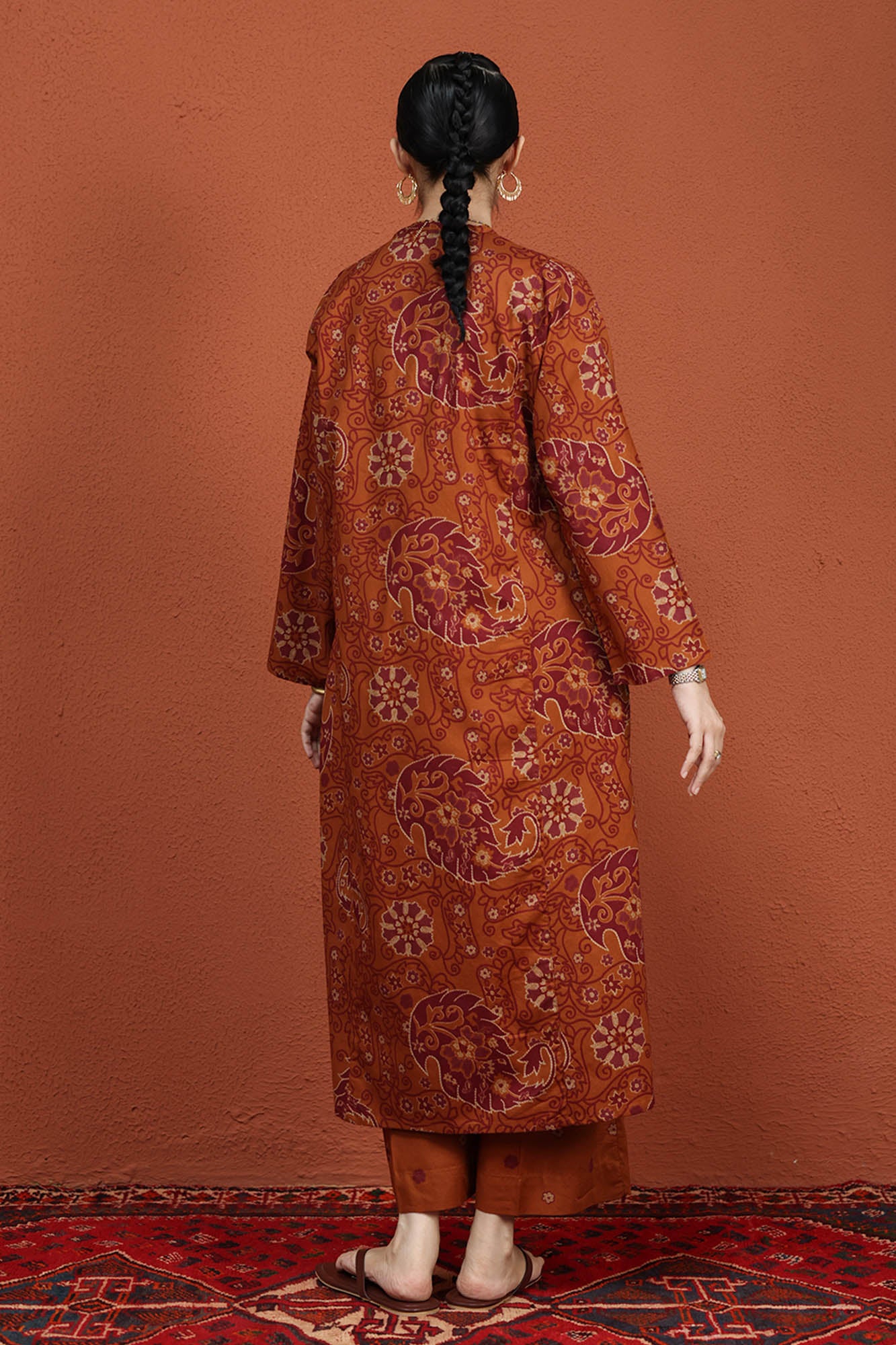 Burnt Bloom Printed Kurta