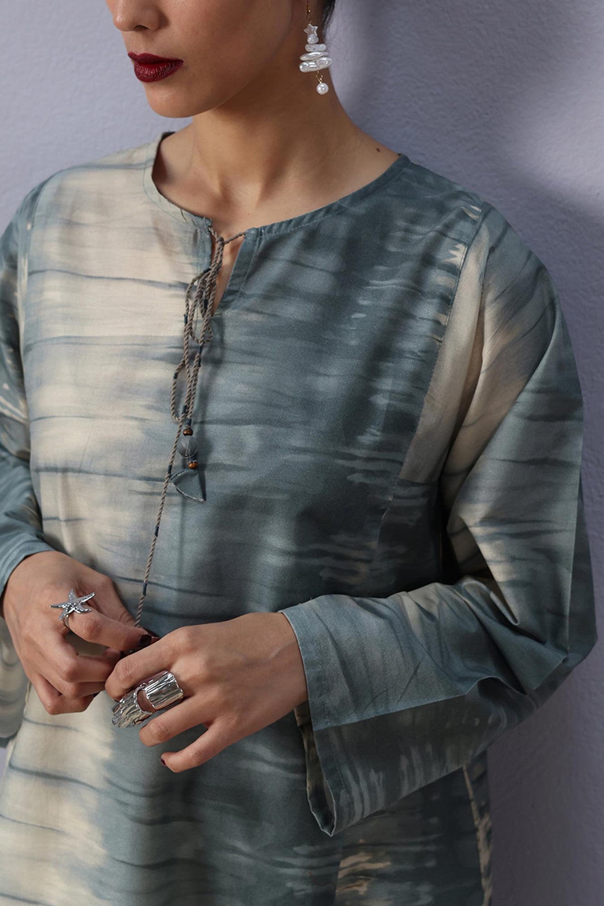 Abstract Foam Kurta
