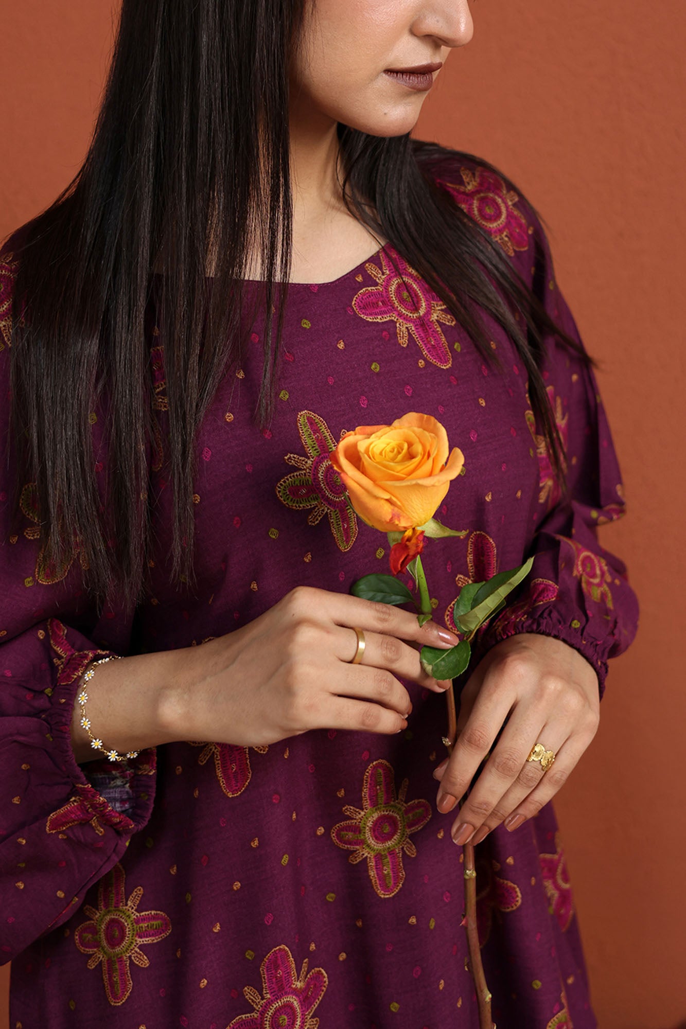 Pixel Floral Printed Set