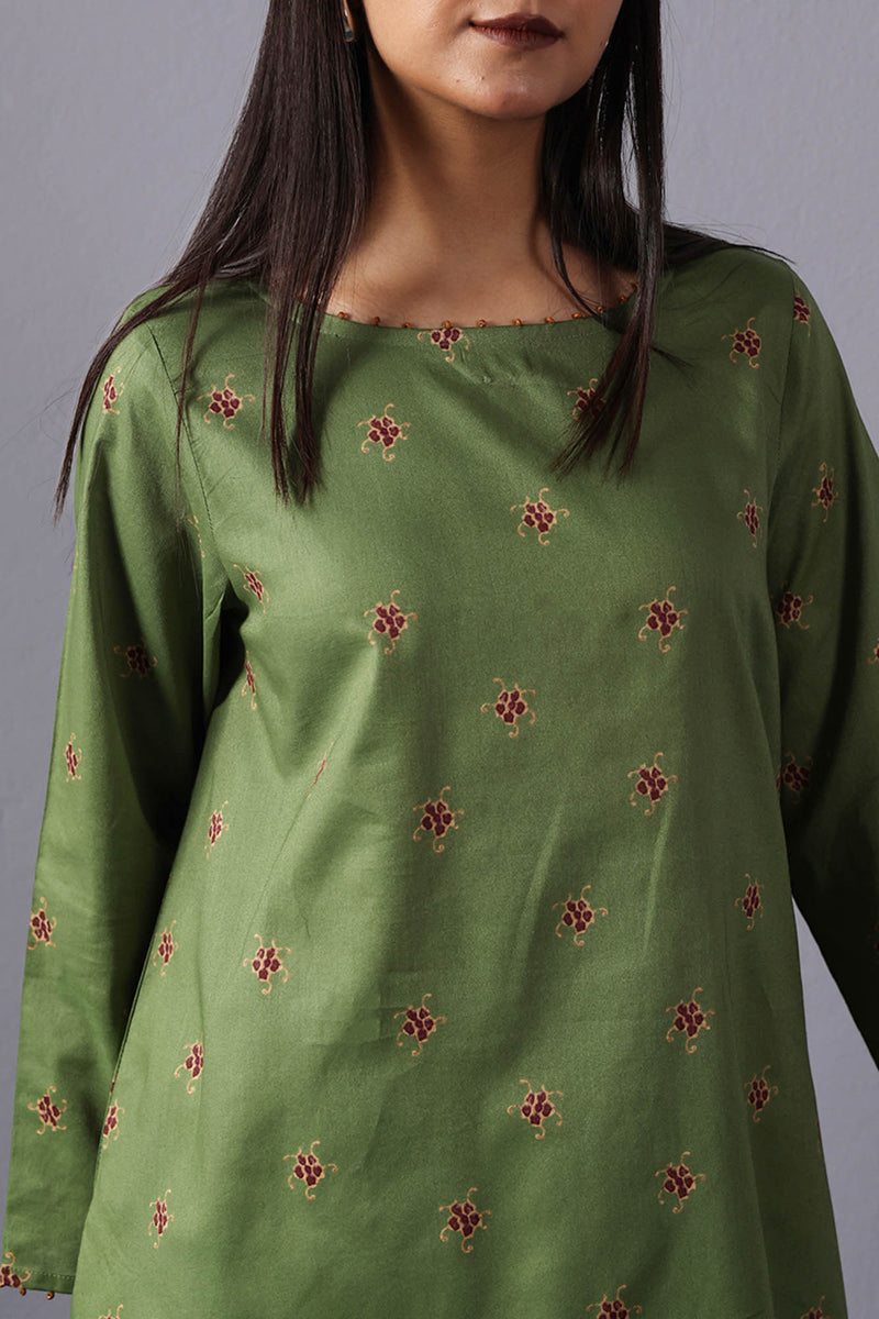 Floral Printed Farshi Set