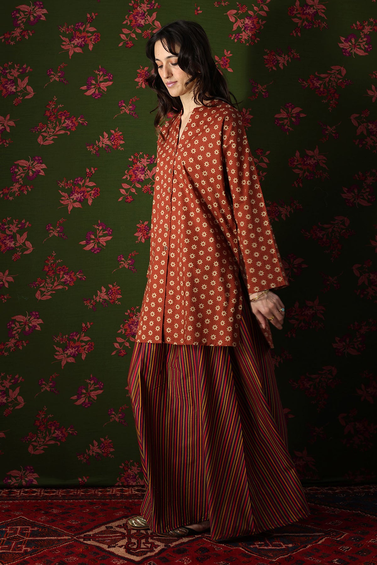 Printed Skirt Co-Ord Set