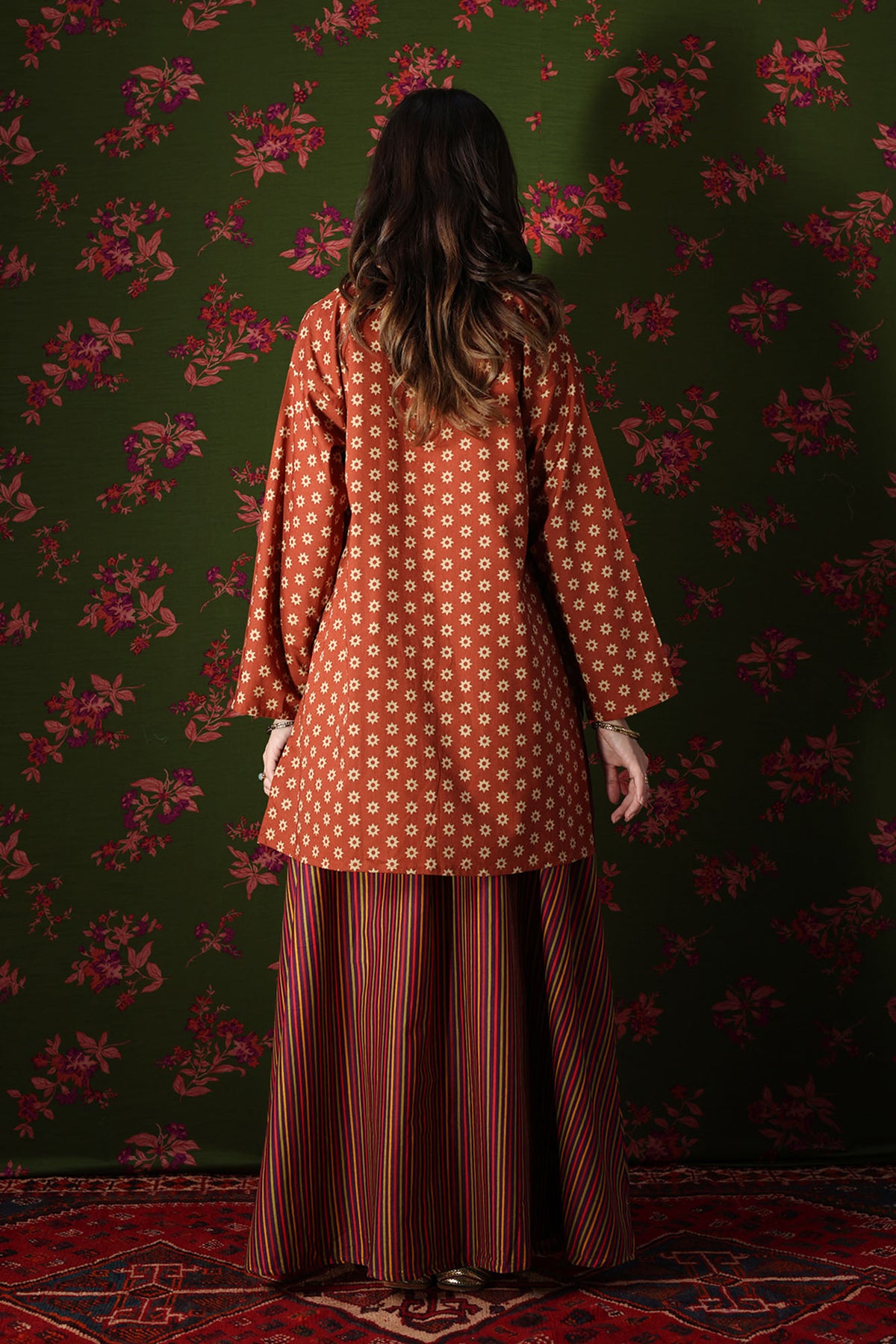 Printed Skirt Co-Ord Set