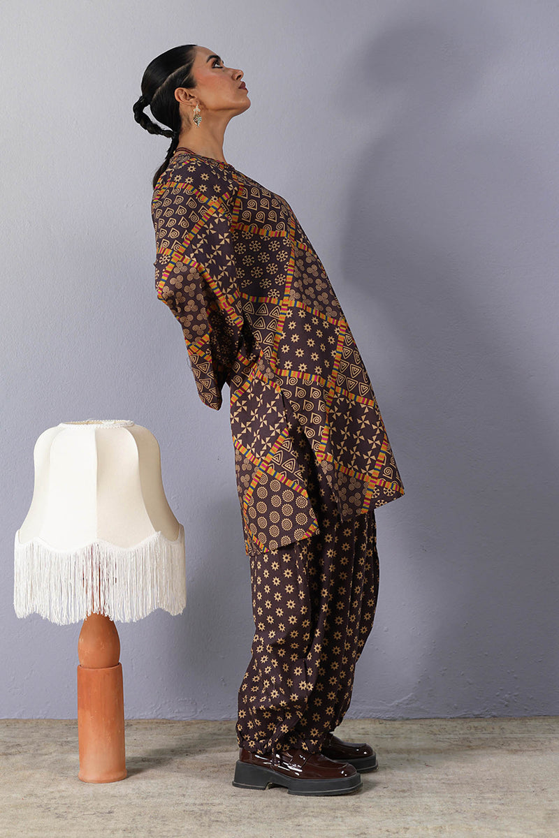 Patterned Balloon Shalwar Set