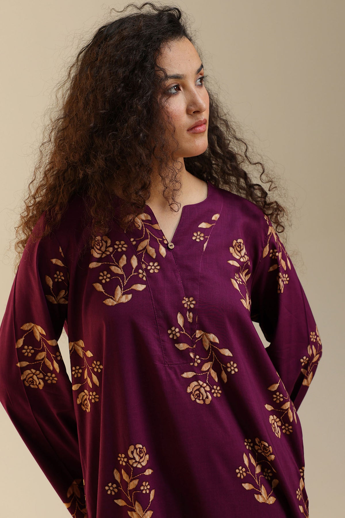 Rosette Printed Farshi Set