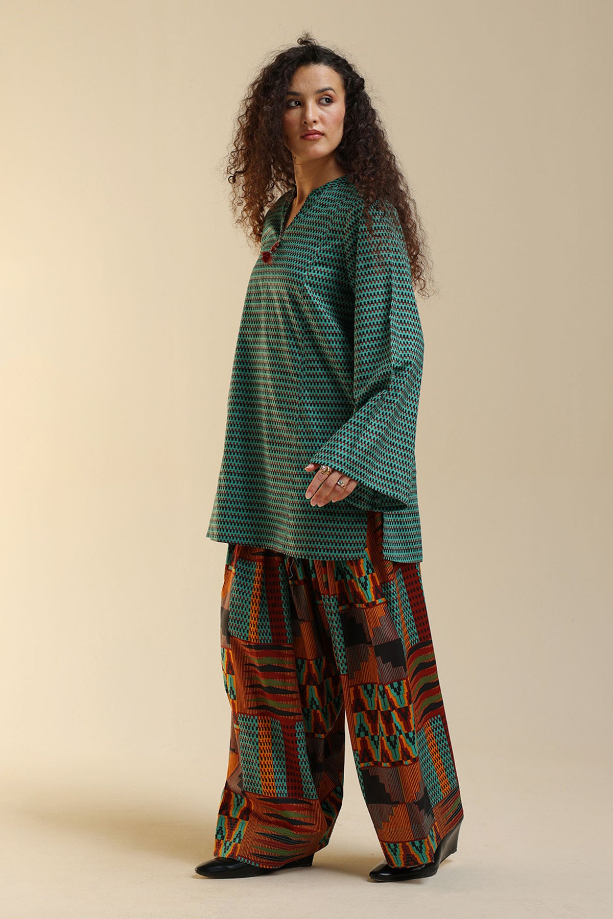 Printed Mosaic Farshi Set