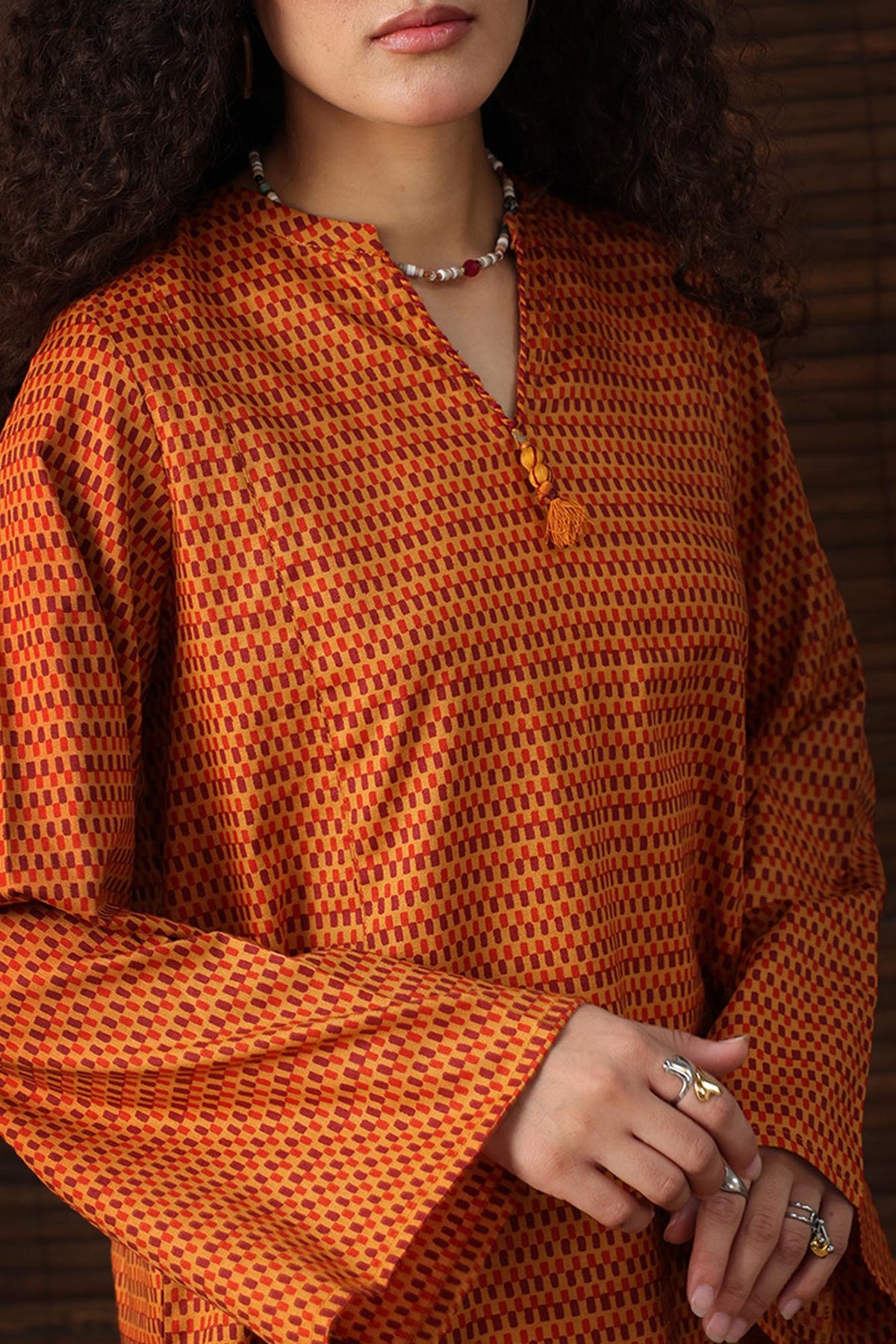 Printed Mosaic Farshi Set
